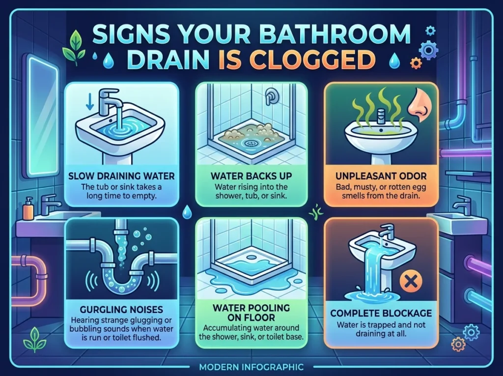 Signs Your Bathroom Drain Is Clogged
