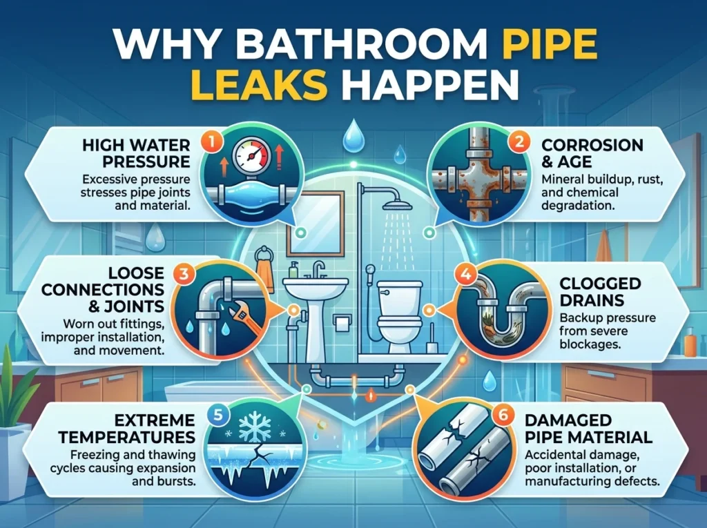 Why Bathroom Pipe Leak Happens