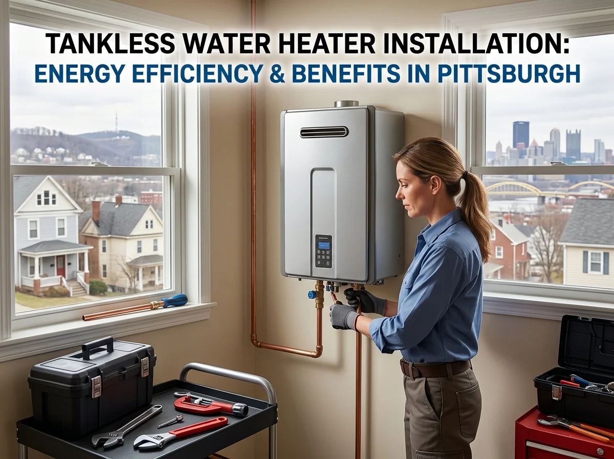 Tankless Water Heater Installation Energy Efficiency & Benefits in Pittsburgh