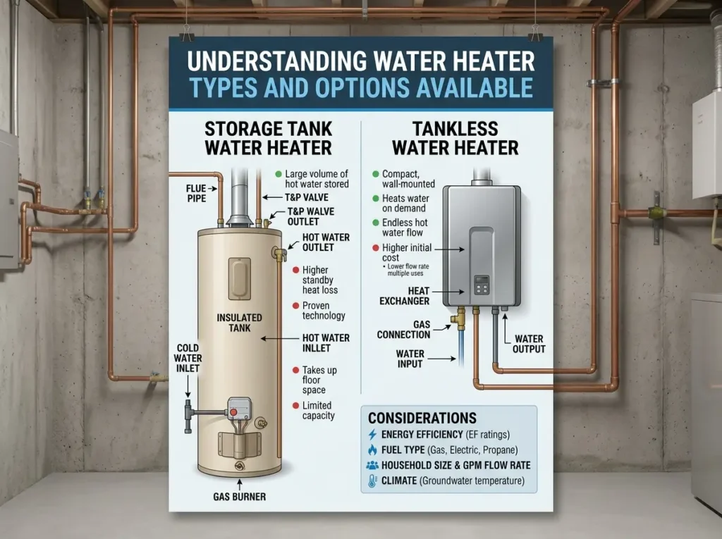 Understanding Water Heater Types And Options Available